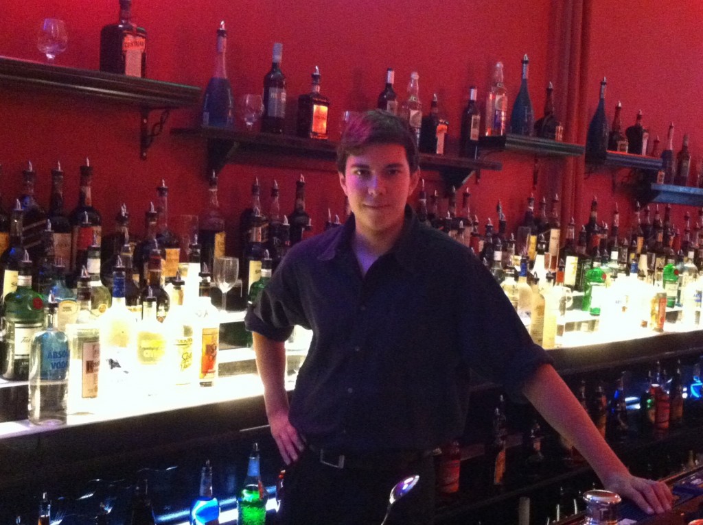 Z.L. Velcoff behind the bar.