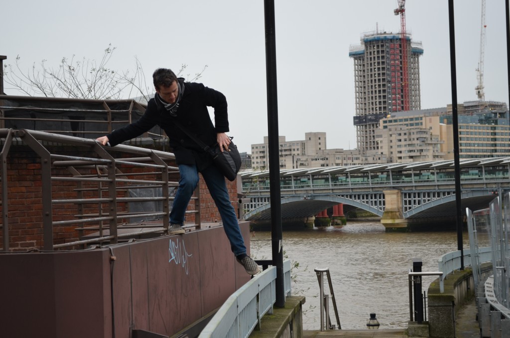 Luke off doing parkour