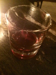 Amaro di Angostura served neat at the Clover Club launch party