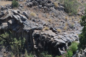 Basalt stones in the Golan Heights, Israel