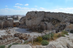 Excavation site at the Herodion, Judaean Desert, West Bank, Israel