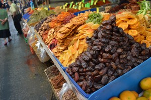Dried fruits in the Souk HaCarmel; Tel Aviv, Israel