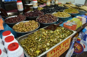 Olives in the Souk HaCarmel; Tel Aviv, Israel