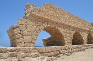 Roman aqueduct at Caesarea, Israel