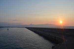Sunset from the Koules in Heraklion; Crete, Greece