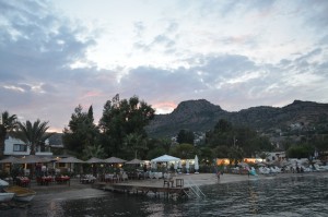 Sunset over the hills of Turkbuku; Bodrum, Turkey