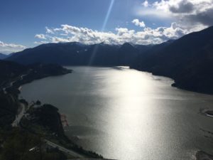 View of Howe Sound from Stawamus Chief; British Columbia