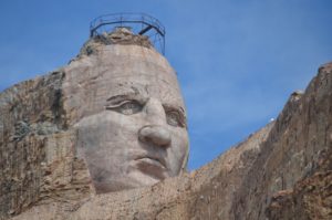 Crazy Horse Memorial face; Black Hills, South Dakota