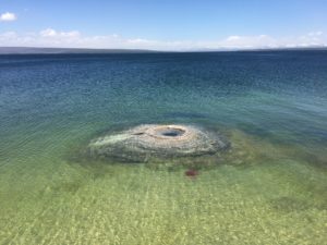 Drowned geyser; Yellowstone Lake