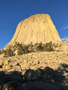 The western face of Bear Lodge Butte; Crook, County Wyoming